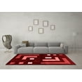 thumbnail image 3 of Ahgly Company Indoor Rectangle Abstract Red Modern Area Rugs, 5' x 7', 3 of 4