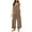 Brown, variant on Womens Waffle Knit Jumpsuit Casual Wide Leg Jumpsuits Oversized Long Rompers Open Back Loose Overalls, Limited Time Clearance ###