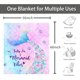 thumbnail image 5 of DALIHUA Mermaid blanket,flannel blanket soft and comfortable,gradient color mermaid blanket gift suitable for girls,cute mermaid blanket suitable for nap bed sofa chair home 60x80inches, 5 of 6
