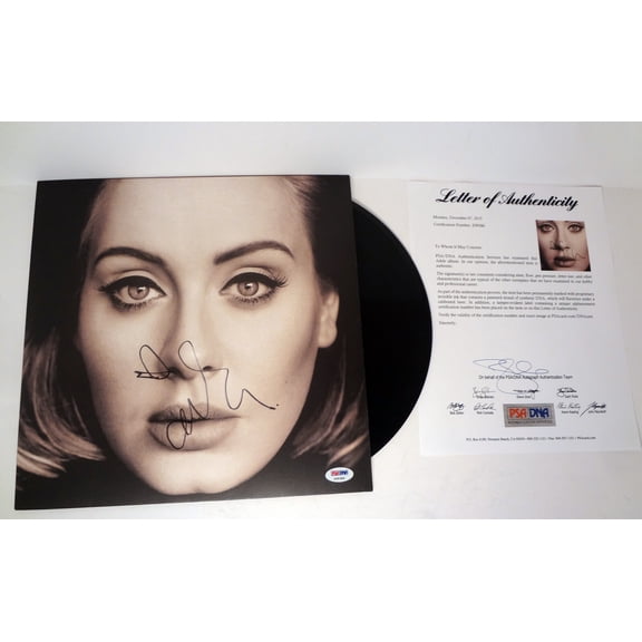 Adele Legendary Musician Signed Autograph 25 Vinyl Record Album PSA/DNA COA