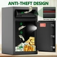 thumbnail image 2 of E-Western Depository Drop Safe with Digital Combination Lock and Anti-Fishing Front Drop Slot Silent Deposit Security Box for Cash and Business Use, 2 of 13