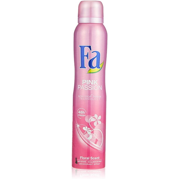FA Deodorant Spray Pink Passion, Floral Scent 6.75oz