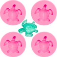 thumbnail image 1 of 4 Pieces Turtle Chocolate Mold Sea Turtle Silicone Mold Fondant Candy Mold Chocolate Making Mold, 1 of 5