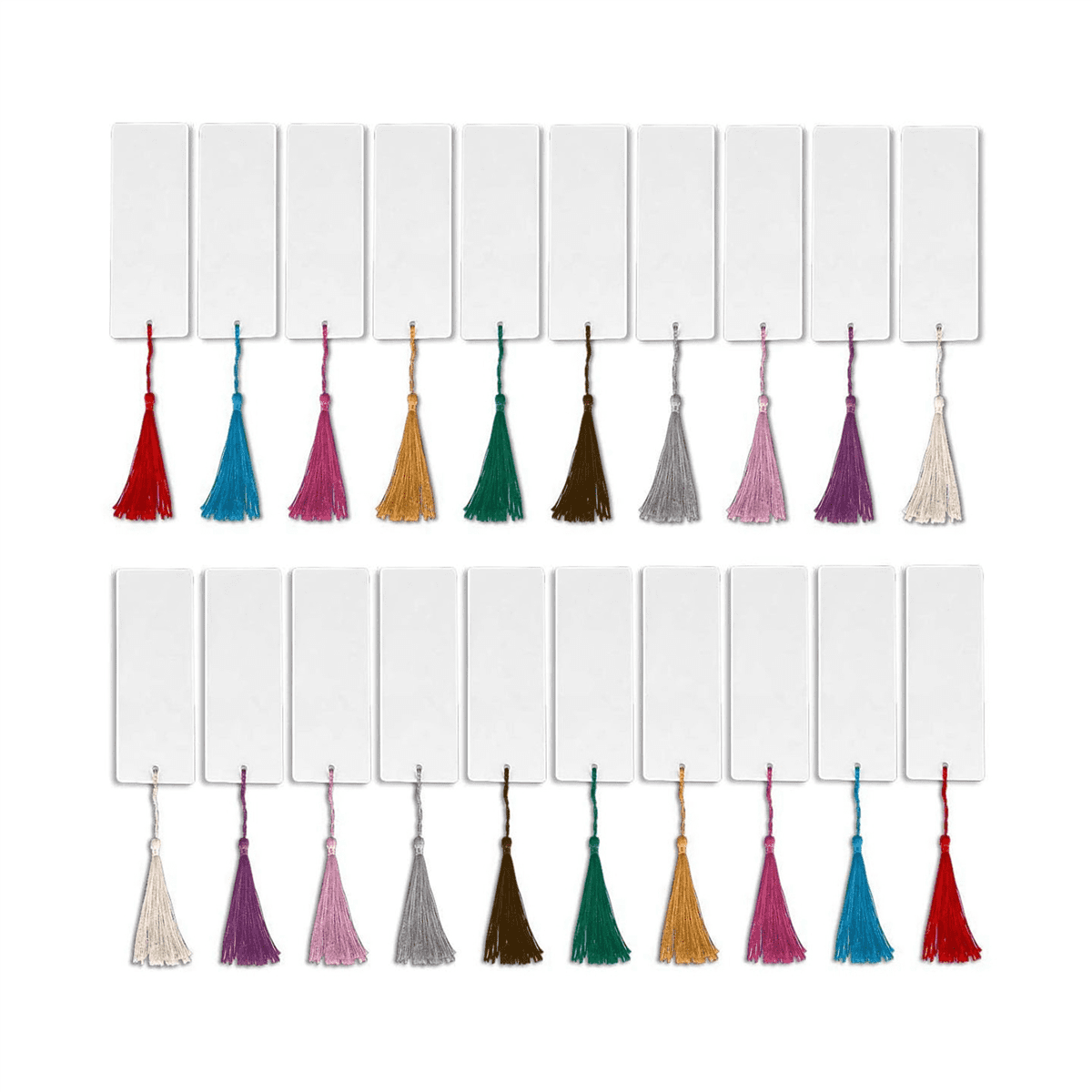 288 Pcs Paper Bookmarks Blank Cardstock Book Marks with Colorful Tassels for DIY Gifts Tags Make Your Own Bookmark