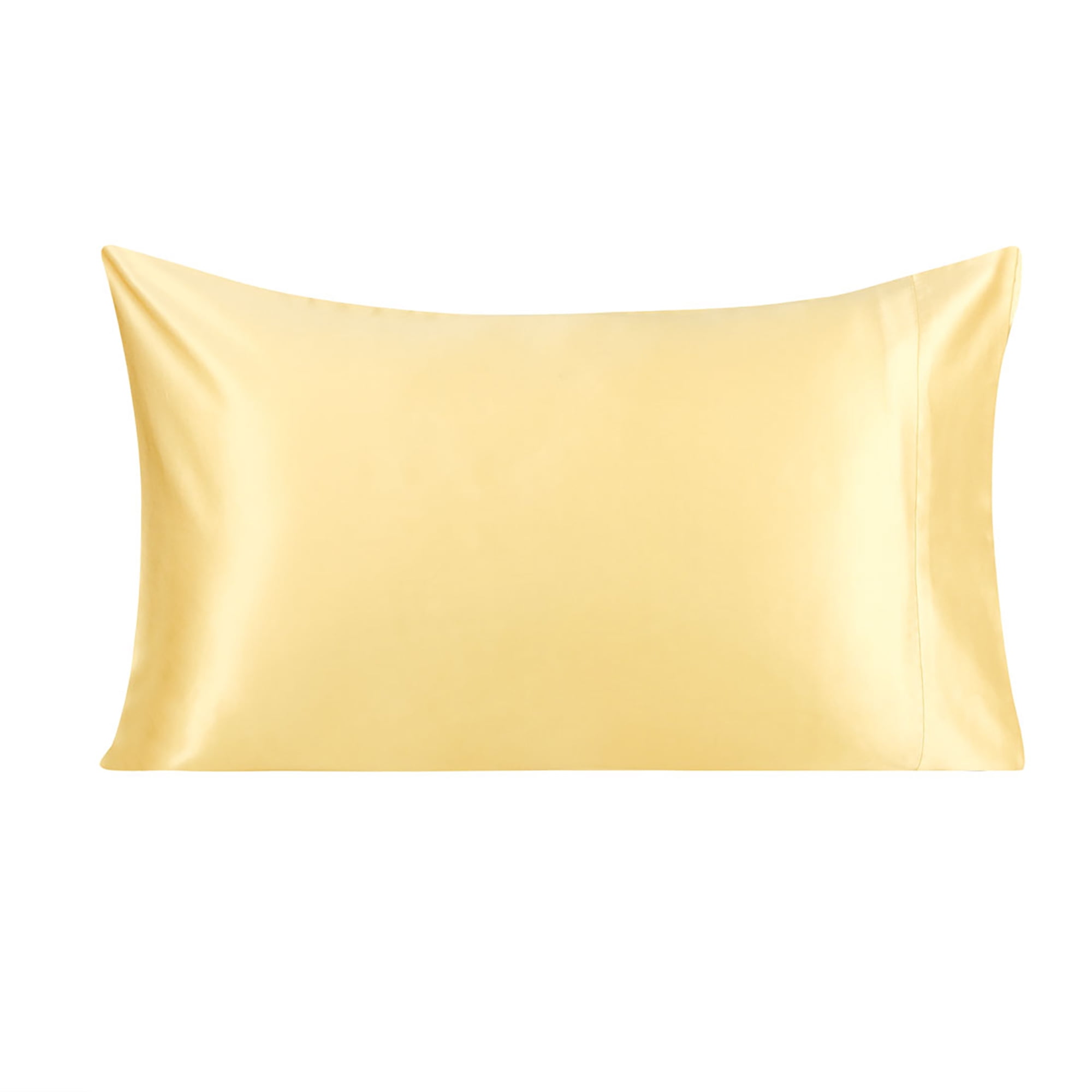 Unique Bargains 2-Pack 19 Momme Silk Pillowcases Champagne Color Queen