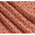 thumbnail image 3 of Soimoi Cotton Cambric Fabric Leaves & Strawberry Fruits Decor Fabric Printed Yard 56 Inch Wide, 3 of 7