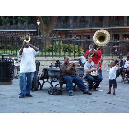 Canvas Print Musicians Street Performers African American Stretched Canvas 10 x