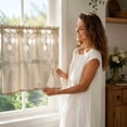 thumbnail image 7 of Embroidered Semi Curtains for Small Windows and Doors, Decorative Short Curtains for Bedroom Light Control, Rod Pocket Window Curtains for Kitchen and Bathroom, 7 of 7