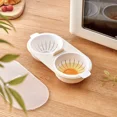 thumbnail image 4 of 1pc Microwave Eggs Poacher,Double-Cup Egg Boiler,Kitchen Gadget, Hot Spring Egg Mold ,Cooking Tools,Clear Water Lotus Egg Maker (Beige-1Pcs), 4 of 6