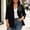 Black, variant on Suit Jacket for Women Office Plus Size Open-front Lapel Three-quarter Sleeve with Padded Shoulder Straps Casual Office Black 2X