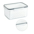 thumbnail image 4 of Contenedores de Almacenamiento de frutas para nunca, Caja de Cesta de Almacenamiento de Dreneze Transparente Con Colador extra, Organizador de Refrigerador para El Hogar,, 4 of 8