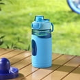 thumbnail image 5 of Your Zone 16 Fluid Ounces Water Bottle, Blue, Tritan, Silicone Sleeve, No Straw, Reuseable, 5 of 6