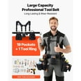 thumbnail image 2 of KFFKFF Tool Belt with 19 Pockets and Suspenders, Adjustable Utility Belt for Men, Durable Work Bag with Detachable Suspension Rig, Suitable for Electricians, Carpenters, and Construction Workers, 2 of 9