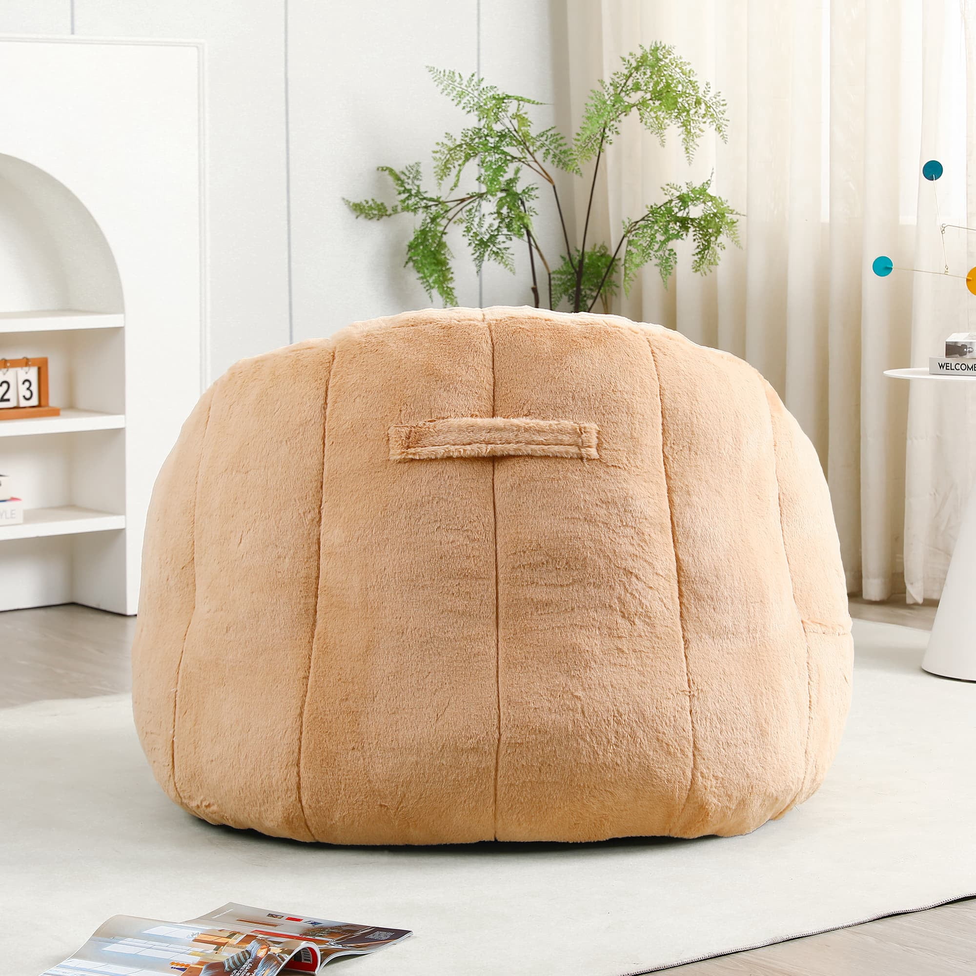 MAYEERTY Bean Bag Sofa Chair with Armrests - High-Density Foam, Lazy Comfy for Adults, Living Room/Bedroom Reading.