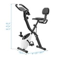 thumbnail image 3 of LuckyNote Folding Exercise Bike, 2-in-1 Upright & Recumbent X-Bike with 16-Level Magnetic Resistance, 350 LBS Capacity, White, 3 of 12