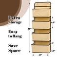 thumbnail image 2 of Organizador Colgante de 4 Bolsillos Simple Houseware para Puerta, Beige, 2 of 4