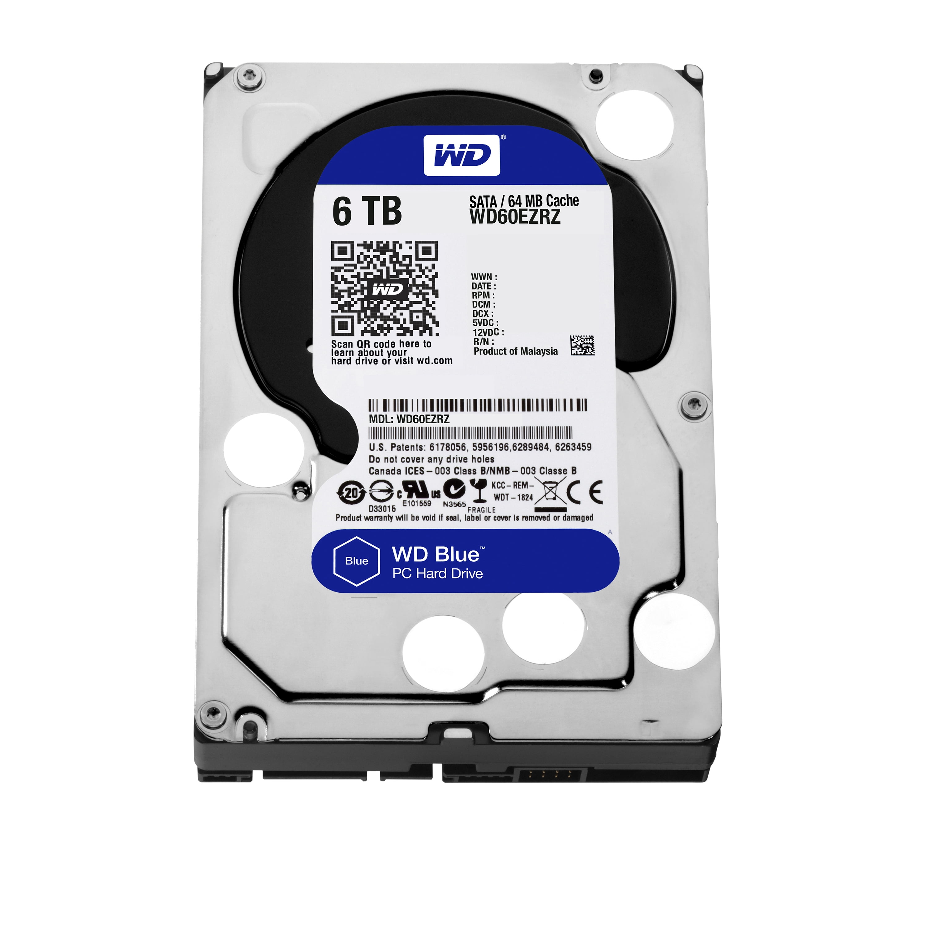 WD Blue 6 TB 3.5-inch SATA 6 Gb/s 5400 RPM PC Hard Drive - Walmart.com