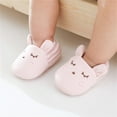 thumbnail image 5 of Wuxian Baby Toddler Girl Boy Slippers House Shoes Cute Cartoon Printing Slipper For Home Indoor Winter Bedroom Non Slip Soft Warm Beach Shoes,Pink,6-12 Months, 5 of 5