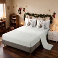 thumbnail image 4 of Manfei Reindeer Queen Bedding 7 Pieces Christmas Bedding Comforter Set Queen, Lilac White, Gray Reversible, 4 of 6