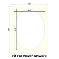 thumbnail image 2 of Cream Linen Picture Frame Mat for 22x28 Frames - Oval Opening for 19x25 Photos - 25 Mats, 2 of 7