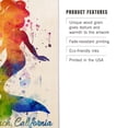 thumbnail image 3 of Long Beach, California, Mermaid Silhouette, Rainbow Watercolor Birch Wood Wall Sign (12x18 Rustic Home Decor, Ready to Hang Art), 3 of 5