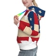 thumbnail image 2 of Kdxio American Flag Map Print Womens Oversized Hoodies Sweatshirts Hooded Pullover Tops Sweaters Casual-XX-Large, 2 of 7