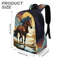 thumbnail image 3 of Horse Backpack Daily Commuting Casual Fashion 17 Inch Oxford Cloth Backpack, 3 of 5