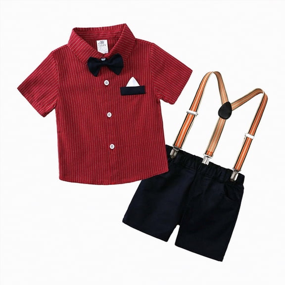 Teen Boy Clothes Baby Toddler Summer Outfits Kids Boys Cotton Button Print Short Sleeved Running Suit 18-24 Months 2t 3t 4t 5t 6t T-shirt with Elastic Waist Shorts T Shirts and 2-Piece Set