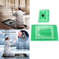 thumbnail image 1 of Muslim Prayer Rug Polyester Portable Braided Mats Simply Print Light Green, 1 of 5