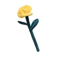 thumbnail image 2 of Realistic Faux Rose Flower Plush Toy, Label-Free Yellow Stuffed Dolls - Soft Cuddly Huggable Plush With Filled Stuffing, No-Tag Design For Safety - For Kids Play, Bedroom, 2 of 9