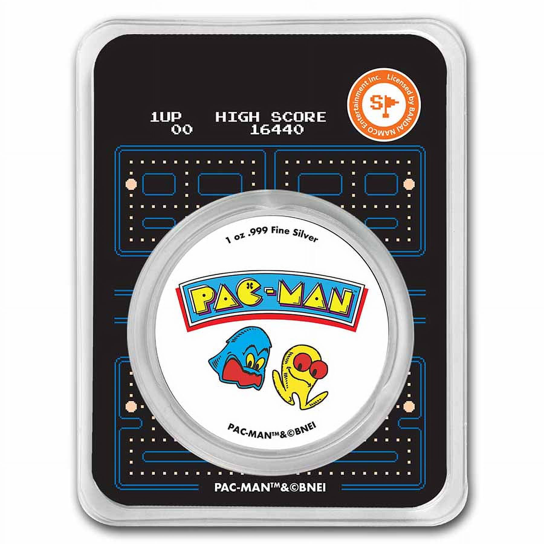 パックマン シルバー 1オンス Buy 1 oz Silver PAC-MAN Game Token Round| KITCO
