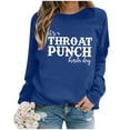 thumbnail image 2 of WEAIXIMIUNG Sweat-Shirt pour Femmes Tendance avec Col Mode Décontractée Couleur Unie Manches Longues Imprimé Lettre Col Rond Hoodie, 2 of 5