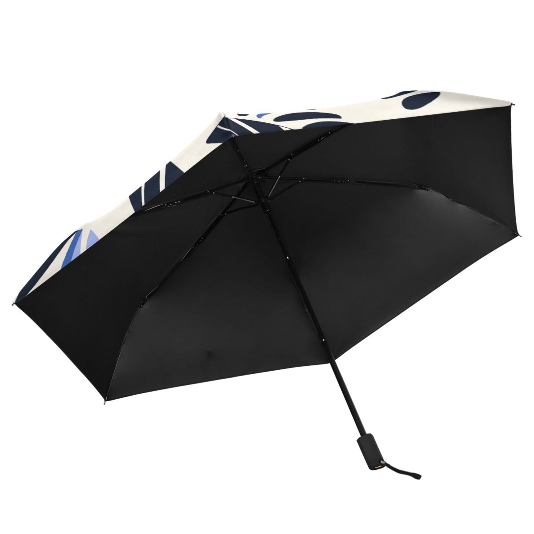 ALAZA Retro Palm Leaves UPF 50+ Compact Folding Umbrella for Rain Travel Umbrella Packable