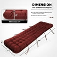 thumbnail image 5 of Patio Lounge Chair Cushion, Waterproof Zero Gravity Chair Cushions with Ties, 66x21x4 Inches Chaise Lounge Chair Cushion for Outdoor Indoor Furniture, Red (Only Cushion), 5 of 10