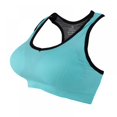 thumbnail image 2 of Xmarks Women's Sports Bra Racerback Padded Bra Wirefree Push-up Yoga Bra with Removable Cups Cut Out Back Fitness Running Bra, 2 of 9