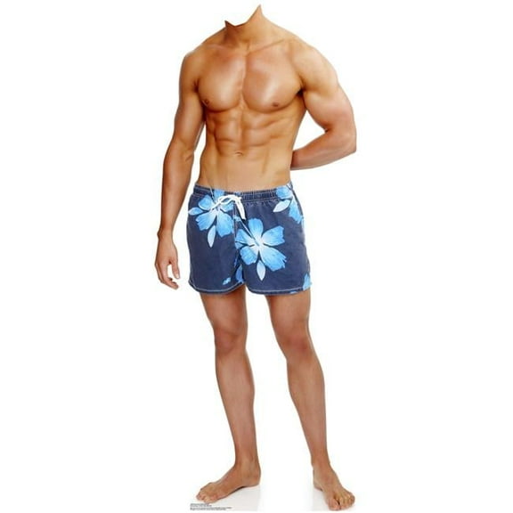 64 x 26 in. Beach Muscle Man Standin Cardboard Standup