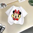thumbnail image 2 of Bonita camiseta informal de Disney Minnie para niños, camiseta de moda urbana de verano para niñas, camiseta de cuello redondo para niños, camisetas deportivas para niños al aire libre, 2 of 4