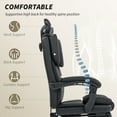 thumbnail image 4 of HOMCOM Office Chair, Pet-Friendly Fabric Reclining Desk Chair, Black, 4 of 10