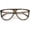 Tortoise / Clear, variant on Oversize Bold Flat Top Aviator Eyeglasses With Clear Lens 60mm (Clear / Clear)