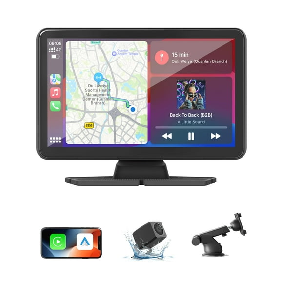 XBAY Apple Carplay Screen for Car, 7" Portable Wireless Android Auto,Touch Screen Car Play with 1080P Backup Camera, Car Audio Receivers with GPS Navigation, V