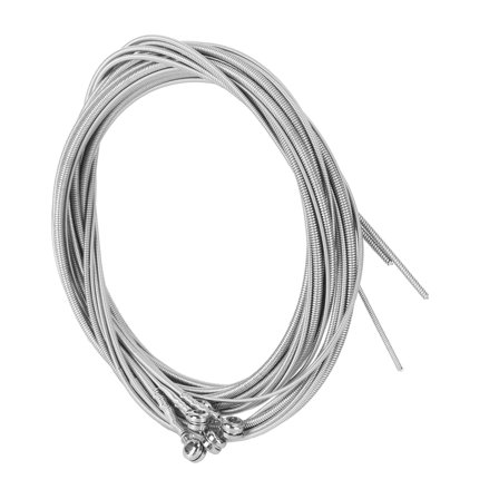 LABRIMP 5Pcs Silver Steel Bass String for Guitar Maintenance Strings Set