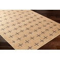 thumbnail image 3 of Hauteloom Haimi Natural Jute Looking Recycled Material Living Room, Bedroom Area Rug - Machine Washable - Swiss Cross - Brown, Light Brown, Beige, Cream - 5' x 8', 3 of 7