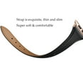 thumbnail image 2 of WFEAGL Apple Watch Leather Band Replacement Wristband 42mm 44mm 45mm Black/Gold, 2 of 6