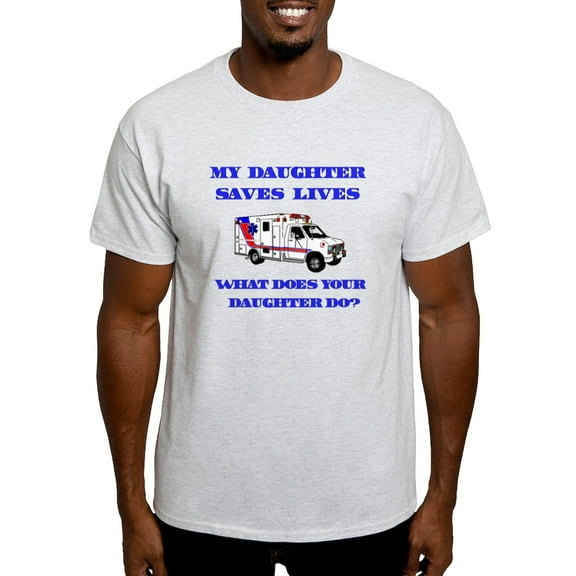 CafePress - Ambulance Saves Lives Daughte Light T Shirt - Men's Classic Graphic T-Shirt