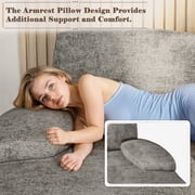 Homall U Shaped Sectional Sofa with Chenille Fabric Sofa Couch with Double Chaise