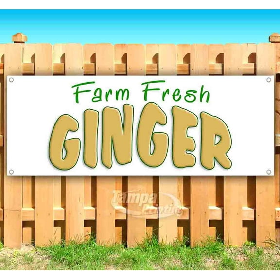 Farm Fresh Ginger 13 oz Vinyl Banner With Metal Grommets