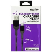 Asurion (10-Ft)  8-Pin to USB Braided MFi Cable - Black