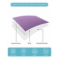 thumbnail image 5 of Quilts Twin-XL Size Bedding Set, Teal Purple Ombre Lightweight Quilted Comforter, Modern Geometric Striped Abstract Art Soft Reversible Bedspread Coverlet with Pillow Covers for All Season, 68" x 98", 5 of 7