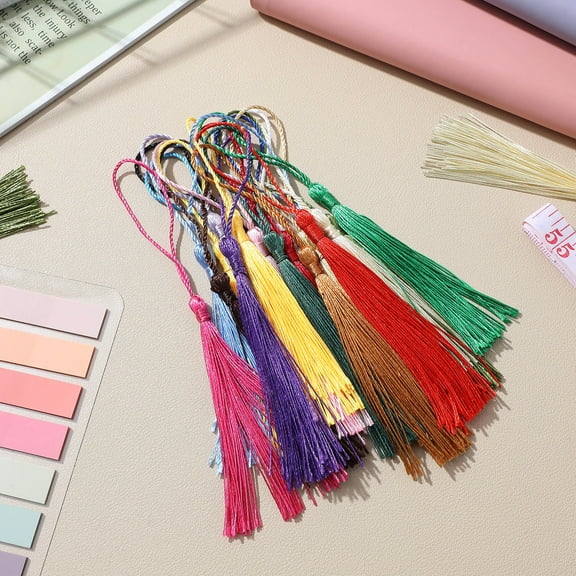 HOMEMAXS 100 Pcs Tassels Keychain Bookmark Tassels Charms Key Tassels Bag Charms Tassels For Bookmark Making Diy Keychain Supplies