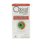 Optical 20/20 Red Eyes - Alivia el enrojecimiento de Ojos 0.5 Rojo (Pack of 18)